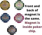 Las Vegas Magnetic Poker Chips-set Of 5 Las Vegas Souvenir  collectible