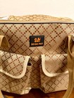 Do Do Pet Carrier Tote Bag   Small Dog cat Travel Carrier   Fashion Print Beige