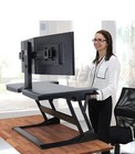 Ergotron Workfit T Desktop Dual Monitor Sit stand Desk Riser 