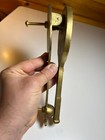 Vintage Solid Brass Tennis Racket Door Knocker Bell Mid Century Modern Mcm