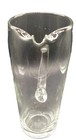 Vintage Clear Glass Martini Pitcher With Unique Handle 9 T  4w
