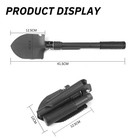 1set Foldable Portable Survival Shovel With Compass   Storage Bag For Camping
