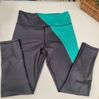 Zyia Active Teal   Gray High Rise Workout Athletic Leggings