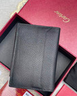 Cartier Must De Cartier Black Calfskin Leather Card Holder 6cc Wallet Nib New
