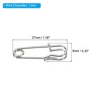 50pcs Safety Pins 1 06 Inch Large Metal Sewing Pins Silver Tone
