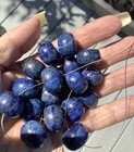 Vintage Estate Old Undyed Untreated Afghan Lapis Lazuli Beads 9 5    Strand
