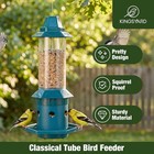Squirrel-proof Bird Feeder  Wild Bird Feeders 4lb Large Seed Capacity Dark Green