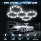 5 Grids Hex Shop Light  Hexagon Led Lights For Basement  Car Wash  Gym  Shop