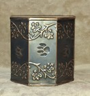 Pet Cremation Urn Paw Prints Meet Again At The Rainbow Bridge Embossed Metal 