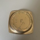 50th Anniversary Coca Cola Bottling Company Brass Coaster Rare 3 5 