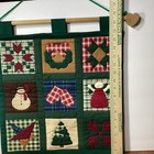 Christmas Quilted Wall Hanging L16   x H17 5    Primitive Country Angel Snowman