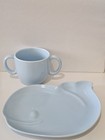 Tiffany   Co Tiffany Tots Blue Whale Plate   Cup Set Baby Tableware Japan