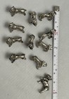 Set Of 10 Mini Bulldog Cast Metal  Figurine Decor Dog Figure