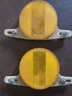 Vintage Gold yellow Cat Eye Wheel Reflectors Sears Huffy Murray Schwinn Stingray