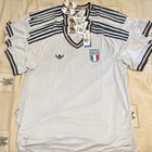 Adidas Italia Figc Soccer Jersey Short Sleeve Blue Polyester Xl Regular