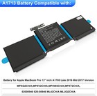 Genuine Oem A1713 Battery For Apple Macbook Pro 13 Inch A1708 Late 2016 Mid 2017