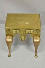 Antique English Victorian Solid Brass 40 Lb  Footman Fireplace Trivet