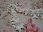 Shabby Chic Lg French Rose Swag Drops Bows Set Furniture Applique Architectural 