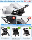 Double Stroller Organizer Compabitle For Bob Duallie And Baby Jogger City Mini G