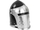 New Medieval Barbuta Fighting Helmet Knight Steel With Wooden Stand