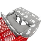 2-in-1 Baby Shopping Cart   High Chair Cover  Soft Cotton Padded  Portable  Gray