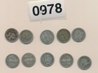Us Philippines  L0t -  10 Mixed Silver  10 Centavos -  0978