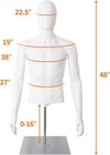 Male Mannequin And Mannequin Torso With Stand Half Body Dress Form Plastic