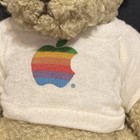 Vintage 1980s Apple Computer Promo Teddy Bear Plush Jules Asi 62960 Rainbow Logo