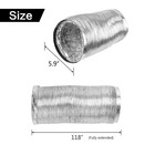 Flexible 6 Inch 10ft Aluminum Ducting Protection Dryer Vent Hose Fr Hvac Exhaust