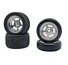 Vintage Team Associated And Cherokee Tires On Stunning Aluminum Wheels Rc10