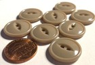 Set Of 8 Vintage Nos Glossy Light Taupe Plastic Cat Eye Buttons 3 4  19mm 14822