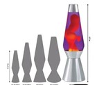 Lava Lamp   Grande - 27  - Yellow Wax purple Liquid silver Base   Cap