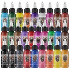 28 Colors Tattoo Ink Set 1 Oz  30ml  Pigment Kit - Professional Tattoo Supplies