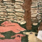 Vintage Egyptian Hand-woven Wool Tapestry     Ramses Wissa Wassef Style 15 x14 