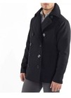 Alpine Swiss Mason Mens Wool Blend Classic Pea Coat Jacket Black Large