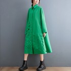 Women Fashion Autumn Dress Loose Shirt Dress Casual Long Sleeve Jacket Tops