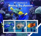 40 Years Of Monterey Bay Aquarium Fishes Mnh Stamps 2024 Liberia M s   S s