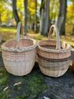 Large Handwoven Wicker Basket     Oval Willow Storage Basket With Handle