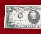 1981 Twenty Dollar Federal Reserve Note  Serial f02698257a  Reprint Error 