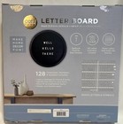 Core Home Round Wooden Letter Board Sign - Black   White 13 75  Home Decor