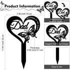 Cemetery Decorations For Grave Metal Grave Marker Dad Memorial Garden Stake B   