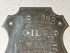 Vintage 1890s-1910s Heine Boiler Nameplate Plaque Brass Sign phoenixville helios