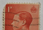Great Britain Postage   King Edward Viii   1 D Red Stamp   Posted used   C 1936