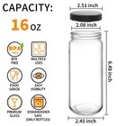 16 Oz Glass Juice Bottles Set Of 12 Glass Drinking Bottles With Lids Clear Gla