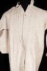 Rare 19th C French Antique Victorian  Flax Linen Hand Made Shirt Size Large