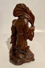 Vintage Chinese Boxwood Hand Carved Figurine  7 5  High