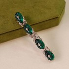 Trifari Molded Glass Bar Brooch 1940s