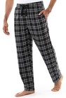 Men   s Black Plaid Woven Flannel  Lounge Pajama Pants Size L