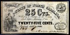 1863 Nc 25c  blacksmith Back  Note Augusta Bank Printed Reverse Low Start  39 99