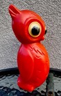 Vintage Ussr Blow Plastic Owl Doll Of 1960-70